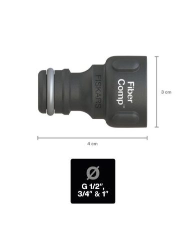 Fiskars FiberComp™ Csaptelep csatlakozó, G1/2” (21 mm) - 5 év garanciával