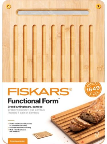 Fiskars Functional Form Bambusz vágódeszka kenyérszeleteléshez (1059230)