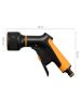 Fiskars Comfort locsolópisztoly, 3-funkciós, markolatvezérlésű