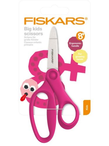 ÚJFiskars Gyermek olló, 15 cm - rózsaszín