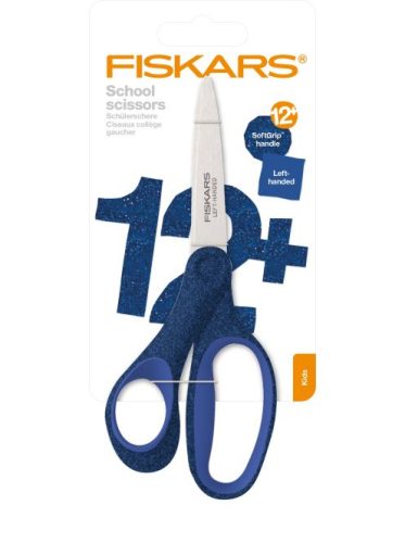 ÚJFiskars Iskolai olló, 18 cm, balkezes - Glitter kék