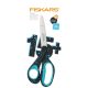 ÚJFiskars Tinédzser olló, 20 cm, balkezes - foltos pávakék