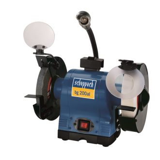 Scheppach BG 200 AL kettős köszörű fehér korongal