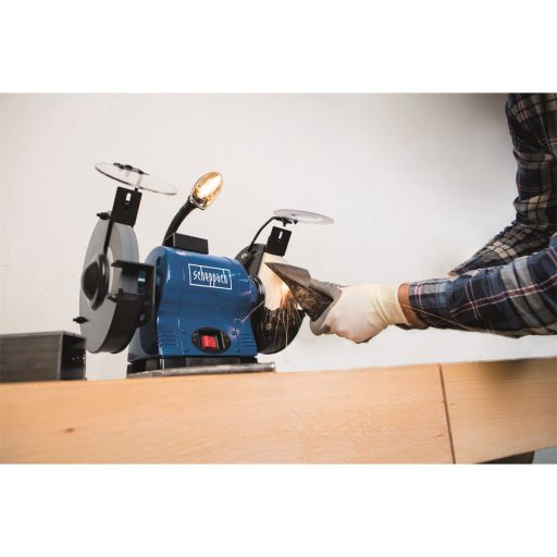 Scheppach BG 200 AL kettős köszörű fehér korongal