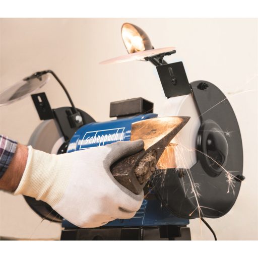 Scheppach BG 200 AL kettős köszörű fehér korongal