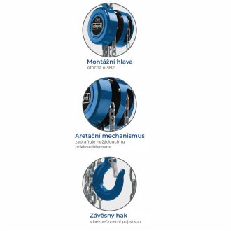 Scheppach CB 02 - kézi láncos emelő-csörlő 