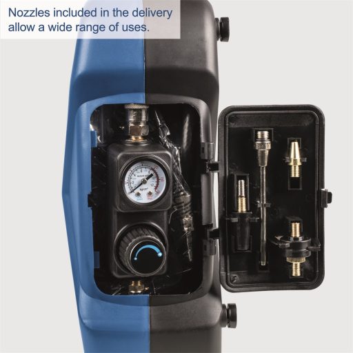 Scheppach Air Case olajmentes táskakompresszor, 2 l tartállyal