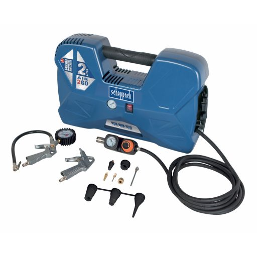 Scheppach Air Case olajmentes táskakompresszor, 2 l tartállyal