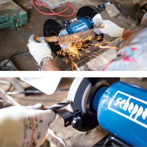 Scheppach SM 200 AL kettős köszörű fehér kővel