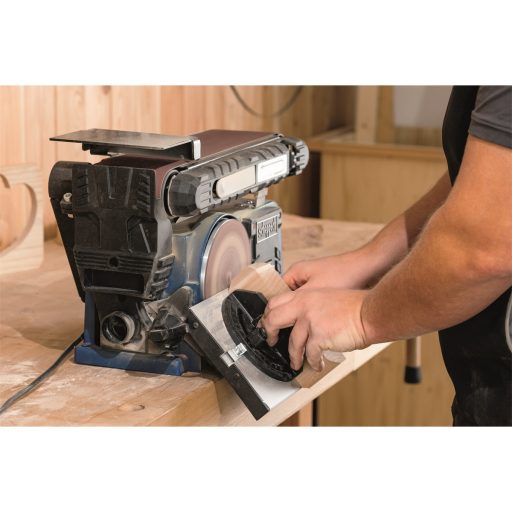 Scheppach BTS 900 - multifunkciós asztali szalag- és homlokcsiszoló