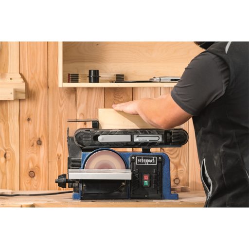 Scheppach BTS 900 - multifunkciós asztali szalag- és homlokcsiszoló