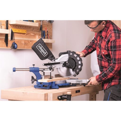 Scheppach HM 254 gérvágó fűrész húzófunkcióval és lézerrel