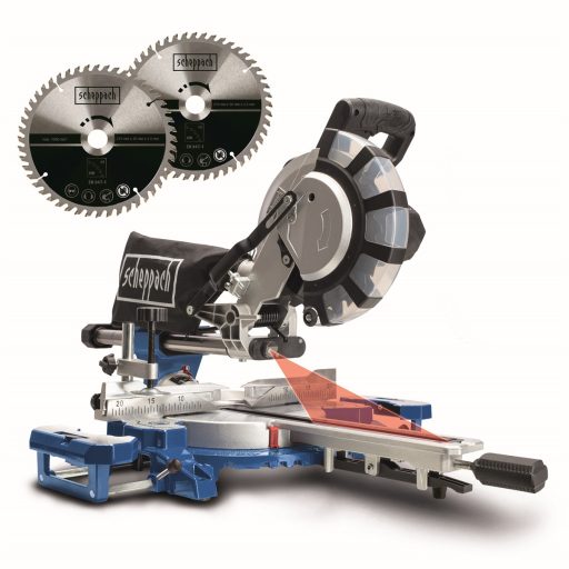 Scheppach HM 254 gérvágó fűrész húzófunkcióval és lézerrel