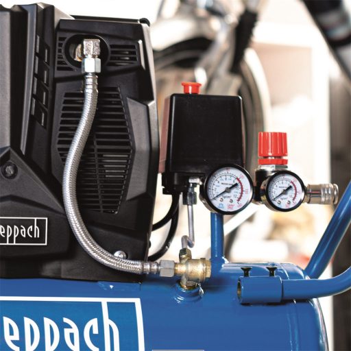 Scheppach HC 25 Si Csendes olajmentes kéthengeres kompresszor 24 literes, 8 bar