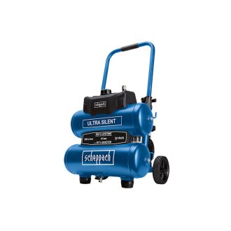   Scheppach HC 20 Si Twin Ultracsendes olajmentes kéthengeres kompresszor 20 literes