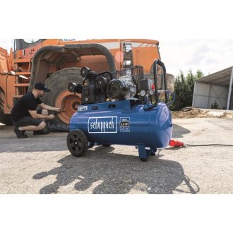   Scheppach HC 550 tc olajkenésű háromhengeres ékszíjas kompresszor 100 l