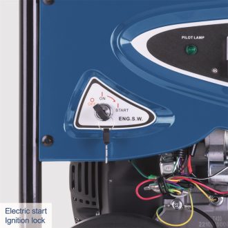   Scheppach SG 7300 vázszerkezetes áramfejlesztő, 5500 W, AVR szabályozással és elektromos indítással