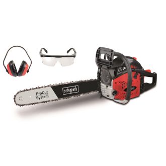   Scheppach BKS 5300 S benzinmotoros láncfűrész, 53 cm3 + ajándék védőszemüveg + fülvédő
