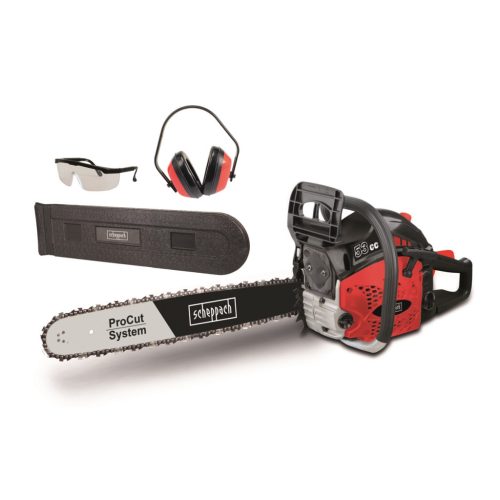 Scheppach BKS 5300 S benzines láncfűrész, 53 cm3 + ajándék védőszemüveg + fülvédő