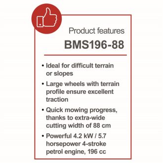   Scheppach BMS 196-88 benzinmotoros önjárós alternáló kasza