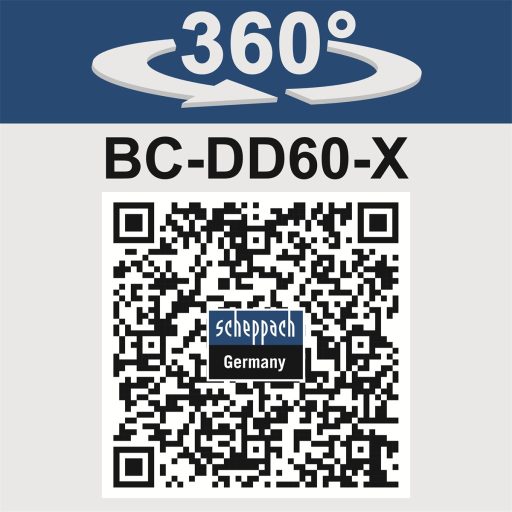 Scheppach BC-DD60-X akkus 2-sebességes fúró/csavarozó indukciós motorral IXES 20 V (akku és töltő nélkül)