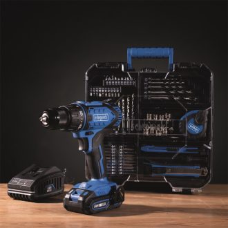   Scheppach C-DTB74/1-X akkus 2-sebességes fúró-csavarozó 74 db-os tartozék készlettel, IXES 20 V (akkuval és töltővel)