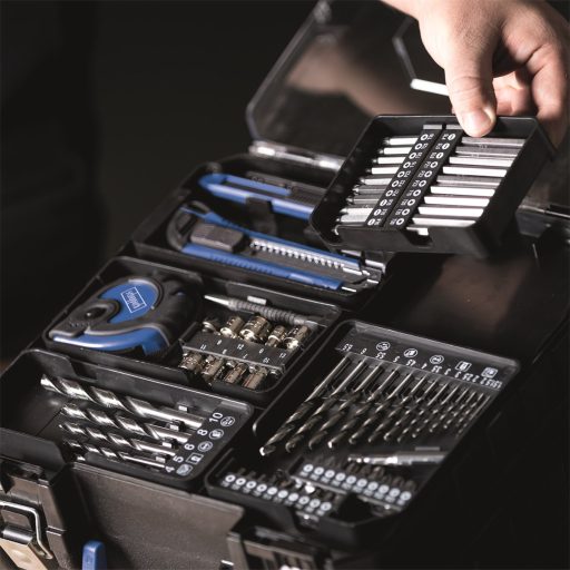 Scheppach C-DTB74/1-X akkus 2-sebességes fúró-csavarozó 74 db-os tartozék készlettel, IXES 20 V (akkuval és töltővel)