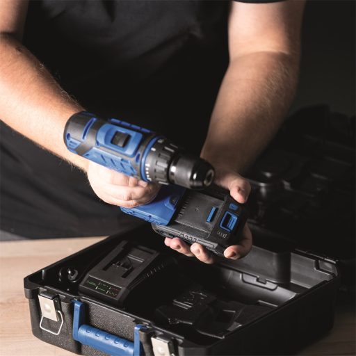 Scheppach C-DTB74/1-X akkus 2-sebességes fúró-csavarozó 74 db-os tartozék készlettel, IXES 20 V (akkuval és töltővel)