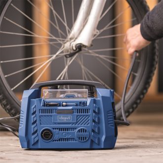   Scheppach Air Force 6 - akkus hibrid kompresszor IXES 20 V, 12 V, 230 V (akku és töltő nélkül)