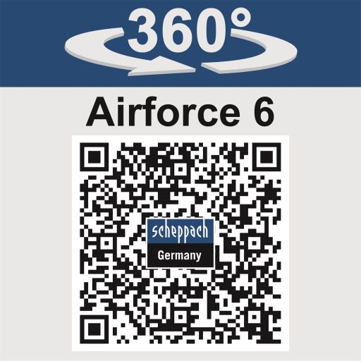 Scheppach Air Force 6 - akkus hibrid kompresszor IXES 20 V, 12 V, 230 V (akku és töltő nélkül)