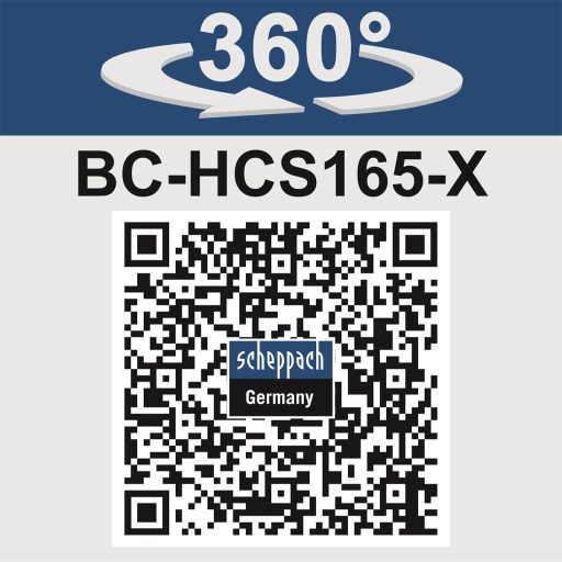 Scheppach BC-HCS165-X akkus kézi körfűrész indukciós motorral IXES 20 V (akku és töltő nélkül)