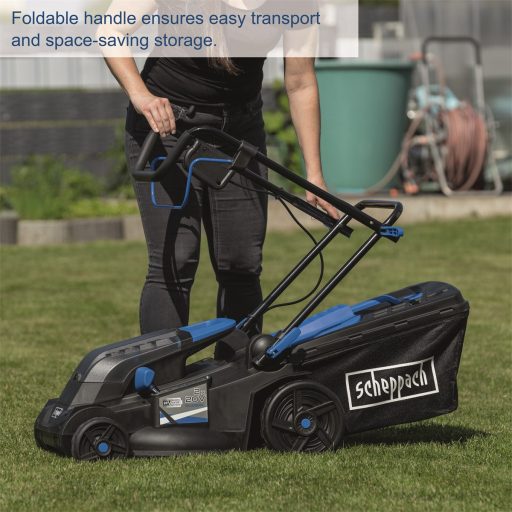 Scheppach BC-MP380-X-SET XL2 akkus fűnyíró indukciós motorral 4 az 1-ben 2x20V, IXES 20V (2 db akkuval és töltővel)