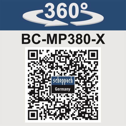 Scheppach BC-MP380-X-SET XL2 akkus fűnyíró indukciós motorral 4 az 1-ben 2x20V, IXES 20V (2 db akkuval és töltővel)