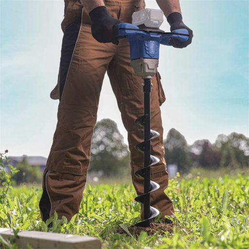 Scheppach BC-EB100-X akkus földfúró indukciós motorral, IXES 20 V (akku és töltő nélkül)