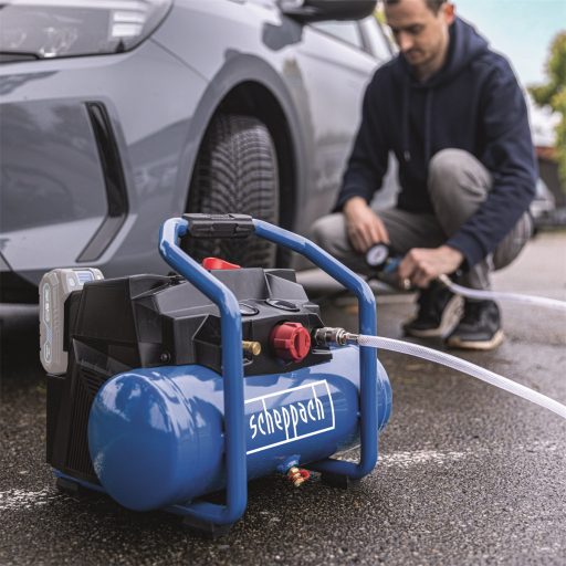 Scheppach C-ACT160/6-X akkus olajmentes kompresszor, 6 l, IXES 20 V (akku és töltő nélkül)