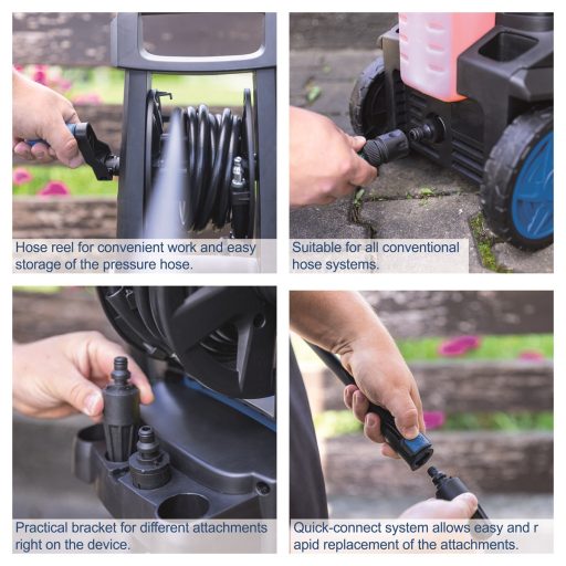 Scheppach HCE 2800 elektromos magasnyomású mosó 180 bar, tartozékokkal