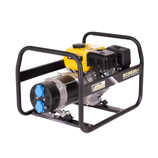 Waspper WSC3500 benzines generátor, áramfejlesztő 2,8 kW, 230V, 2x16A, 3,6 L tank