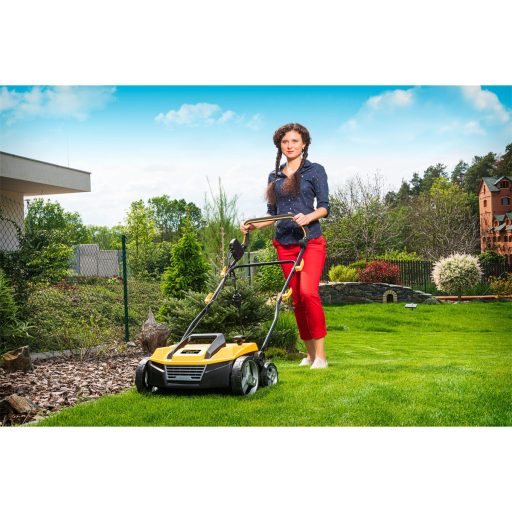 Riwall PRO REV 3816 elektromos combi gyeplazító/gyepszellőztető 3 az 1-ben