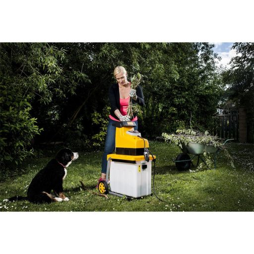 Riwall PRO RES 3044 B elektromos ágaprító 3000 W motorral, átlátszó gyűjtőedénnyel