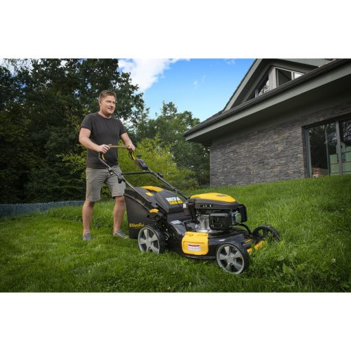 Riwall PRO RPM 5155 V PRO önjáró benzinmotoros multifunkciós fűnyíró 4 az 1-ben állítható sebességgel