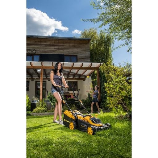 Riwall PRO RALM 3820 - akkus fűnyíró 20V s szénkefe nélküli motorral (akku és töltő nélkül)