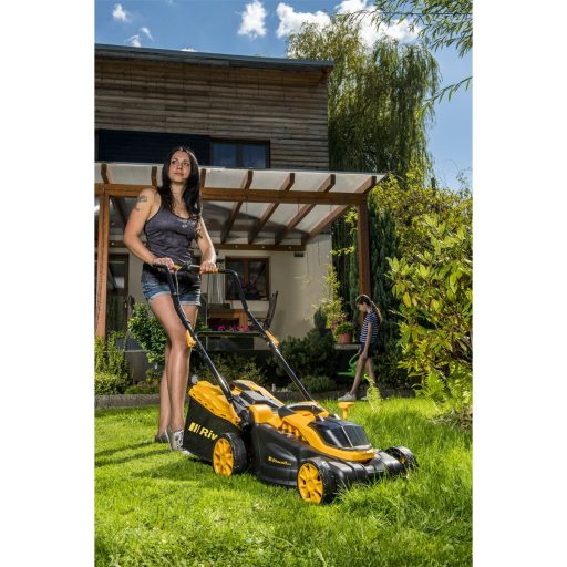 Riwall PRO RALM 3820 - akkus fűnyíró 20V s szénkefe nélküli motorral (akku és töltő nélkül)