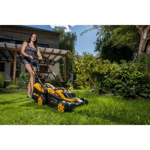 Riwall PRO RALM 3820 - akkus fűnyíró 20V s szénkefe nélküli motorral (akku és töltő nélkül)