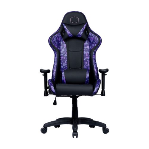 GCN Cooler Master Caliber R1S CAMO gaming szék - Fekete, Lila camouflage