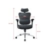 Equip Szék - 651052 (Premium, ergonomikus, Max teherbírás: 150kg, fekete/kék)