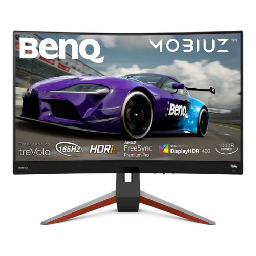 BenQ Monitor 27" - EX2710R (VA, 16:9, 2560x1440, 1ms, 400cd/m2, 90% DCI-P3, 2xHDMI, DP, Freesync, 165Hz)