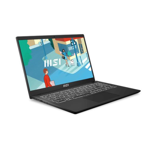 MSI Notebook - Business NB Modern 15 B13M-1030, 15.6" FHD, i3-1315U, 8GB, 512GB M.2, INT, NoOS, Fekete