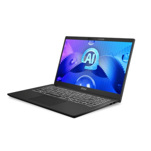 MSI Notebook - Business NB Modern 15 H AI C1MG-074, 15.6" FHD, Intel Ultra 7 155H, 16GB, 512GB M.2, INT, NoOS, Fekete