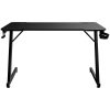 The G-Lab Gamer Asztal - K-DESK YTTRIUM (120x60cm, fém, pohártartó, fejhallgatótartó, fekete)