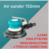 TOTAL Sűrített levegős excenter csiszoló 150 mm/ 1/4 „/ 6.3BAR (TAT91512)
